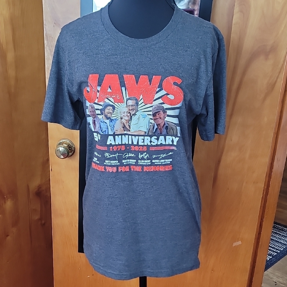 Jaws 50th Anniversary Gray T-Shirt